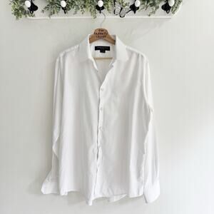 mens louis vuitton Uniform White Button Down shirt 42 9-8024